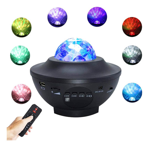 Proyector Portatil Luz Galaxia Rgb Con Parlante Bluetooth Si