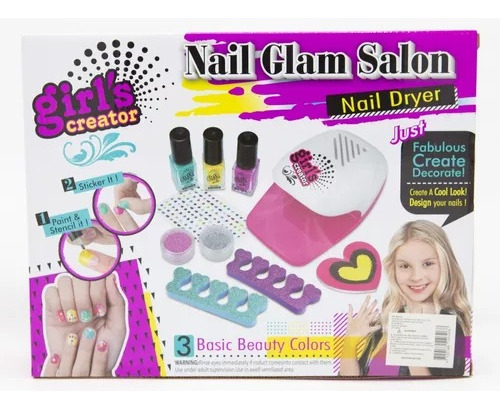 Kit/ Set De Uñas Para Niñas Juguete Con Accesorrios