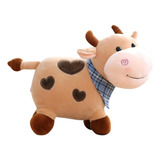 Peluche De Vaca Para Niño Niña Color Cafe, Rosa De 23cm