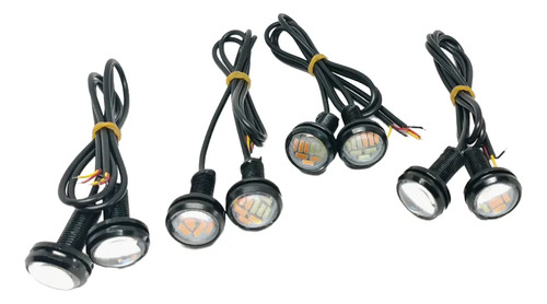 4 Pars Led Ojo De Águila Focos Niebla 4014 12smd Bicolor | MercadoLibre