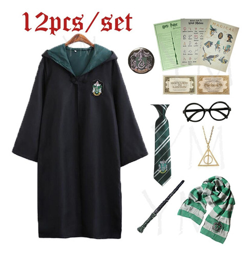 12 Unids/set Disfraces De Cosplay De Capa De Slytherin