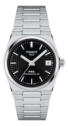 Reloj Tissot Prx 35mm Automático | Acero | Carátula Negra