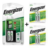 Combo Cargador Energizer Maxi + 6 X Pilas Recargables Aa 