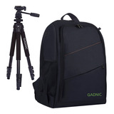 Set Mochila Fotografica Gadnic + Tripode Pro 360 Cabezal 