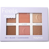 Paleta Pó Blush Iluminador Hb7524 Feels Mood Ruby Rose