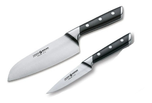 Set 2 Cuchillas Boker Arbolito Forge Santoku + Oficio