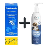 Kit Higiene Orelha Ouvido: Otodermin + Limpador Pet Clean