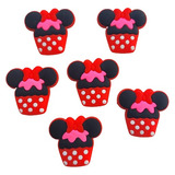 Kit 6 Apliques Cupcake Minnie 2 De Cada Modelo