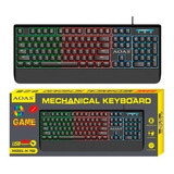 Teclado Mecánico Retroiluminado Gamer Luz Led Rgb Juegos 