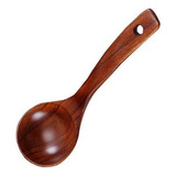 2x Natural Wooden Bamboo Ladle Spoon For Soups,