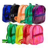 45 Mochilas Traslúcidas De Colores, Fiesta Infantil Lonchera