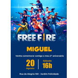 Convite Aniversário - Festa - Criança - Free Fire 07