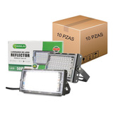 Paquete Reflector Led 50w Ilumina 500w 3600lm 10 Piezas C7s