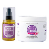 Kit  Anti Celulitis Y Estrías- Tarro Smooth+violeta Body Oil