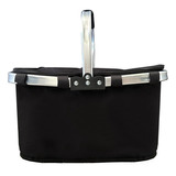 Canasta Lunchera Térmica Plegable Picnic Negro