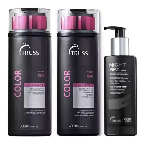 Truss Color -shampoo 300ml/condicionador 300/night Spa 150ml