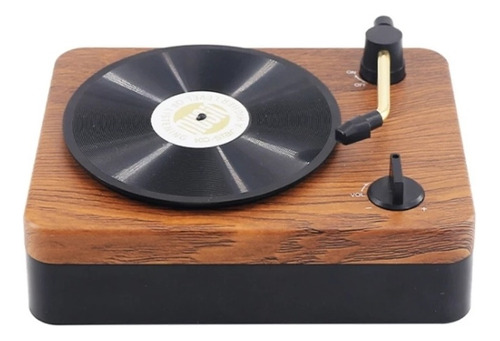 Registro De Vinil Retro Alto-falante Bluetooth Subwoofe Atom