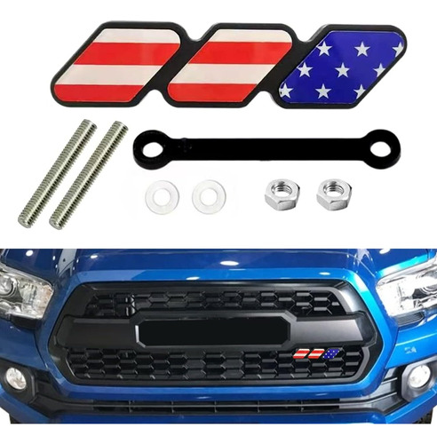 Emblema Tricolor Toyota Trd Bandera Parrillas 4runner Tundra Foto 2