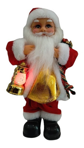 Boneco Papai Noel Musical Com Sinos A Pilha