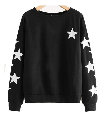 Sueter Comodo Sudadera Moda Invierno Tendencia Estrellas