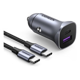 Ugreen 30w Cargador De Coche Usb C Con Cable Usb C A Usb C