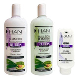 Han Rulos - Shampoo + Acondicionador + Crema De Peinar 3c