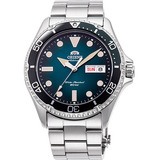 Relogio Orient Kamasu / Mako Iii Diver Ra-aa0811e19b Cor Da Correia Prateado Cor Do Bisel Preto Cor Do Fundo Turquesa