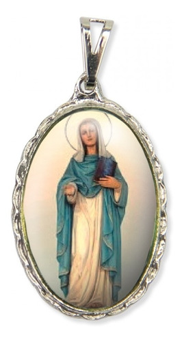 Medalha Santa Marcelina Grande Resinada Colorida