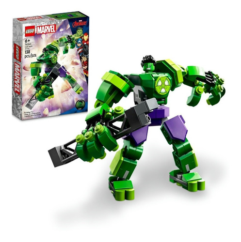 Kit Lego Marvel Armadura Robótica De Hulk 76241 138 Piezas