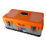 Caja Herramientas Acero Inoxidable 45cm Reforzada Harden Color Naranja Claro