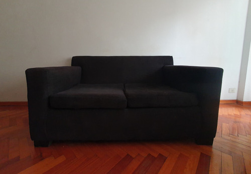 Sillon Sofa 2 Cuerpos Negro Chenille. Retiro Villa Crespo