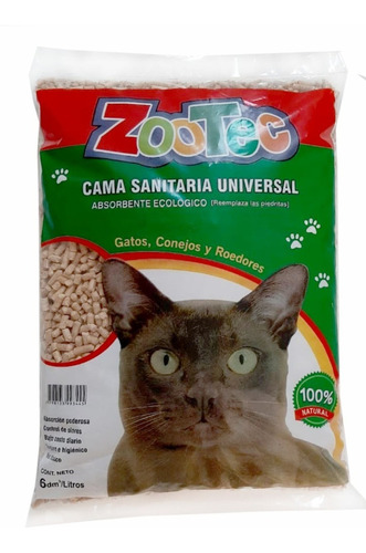 Piedras Pellet De Pino Cama Sanitaria Roedores Gatos 6 Lts X 6kg De Peso Neto