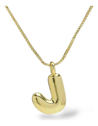Inicial Con Cadena Estilo Burbuja En Chapa 18k