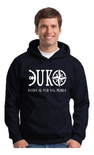 Buzo Negro Duki - Canguro - Hoodie - Unisex - Capucha - Trap