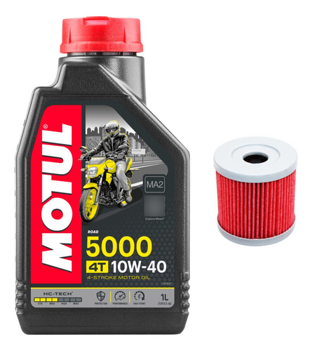 Kit 1l Aceite Y Filtro Para Suzuki Gixxer Sf 150 Motul 10w40