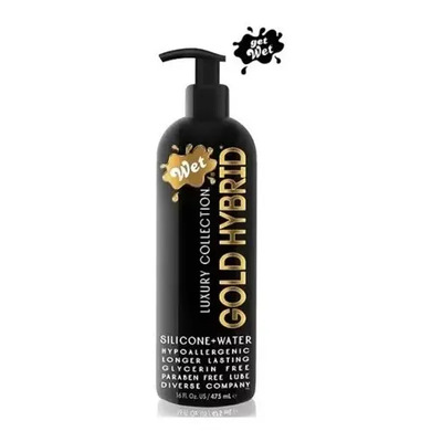 Wet Gold Lubricante Hibrido Base Agua Y Silicon Hipoalergenico 16 Oz \u002F 475 Ml | Meses sin interés