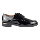 Zapato Derby De Mujer Salamandra 28002 Charol Negro Confort