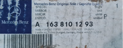 Retrovisor Izquierdo Mercedes-benz Clase  Ml 320 Foto 4
