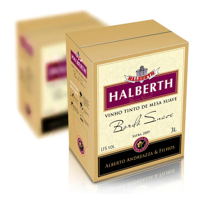 Vinho Halberth Tinto Bordo Suave Bag In Box 3l | MercadoLivre
