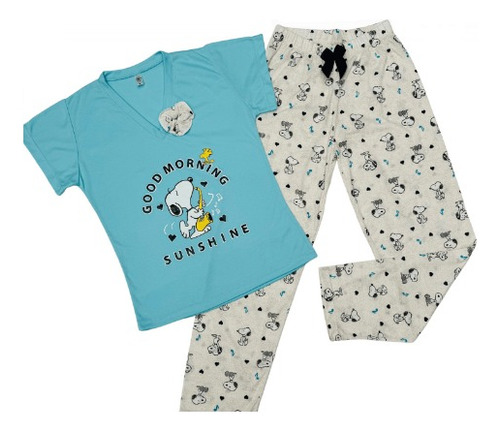 Pijama Mujer Snoopy Pantalón Largo Pijama Snoopy Agua