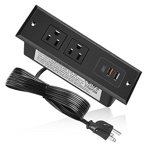 Regleta De Energía Empotrada Puerto Usb C, Toma De Cor...