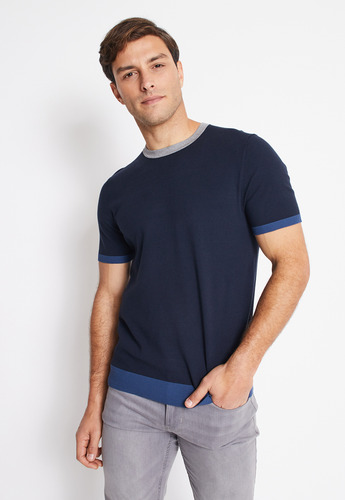 Polera Hombre Knit Navy