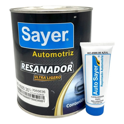 Kit Resanador Automotriz Ultraligero Kf-0500 Sayer 1 Litro | Envío gratis