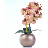Arranjo De Orquídea Artificial Em Vaso Cobre Valentina
