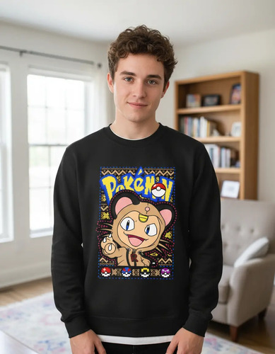 Sueter Navideño Meowth Pokemon Equipo Rocket Sudadera