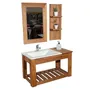 Kit Combo Vanitory Colgante Df Hogar 70cm Cedro + Espejo Estante A La Derecha Bacha Acrílica Monocomando Oferta Súper Combo Baño Moderno Funcional Calidad Premium Diseño Elegante Imperdible ! | Envío gratis