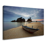 Quadro Grande Paisagem Barco Decorativo Parede Quarto