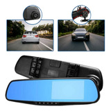 Espejo Retrovisor Dvr Universal 2 Cámaras Delantera Reversa