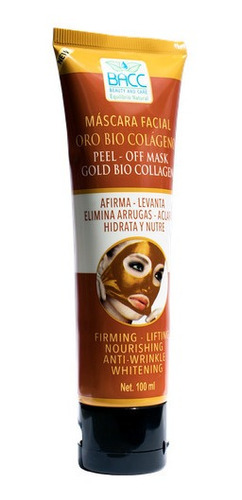 Máscara Oro Biocolágeno Peel-off Bacc Anti Arrugas Y Acné