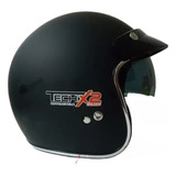 Casco Tech-x2 Of859 Cafe Racer Negro Mate C/gafa Rider One